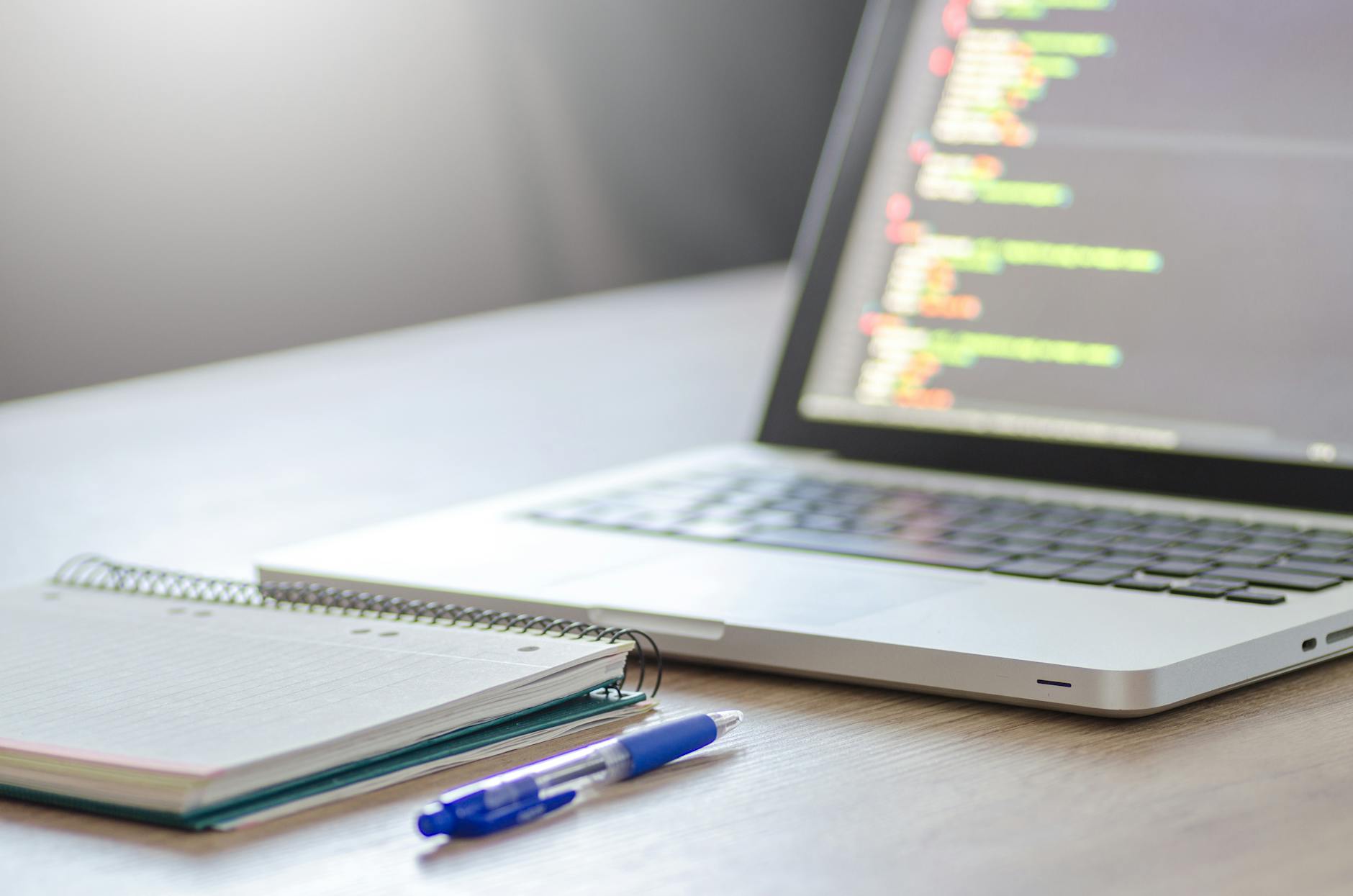 Developer reviewing website accessibility issues and WCAG checklist on a laptop