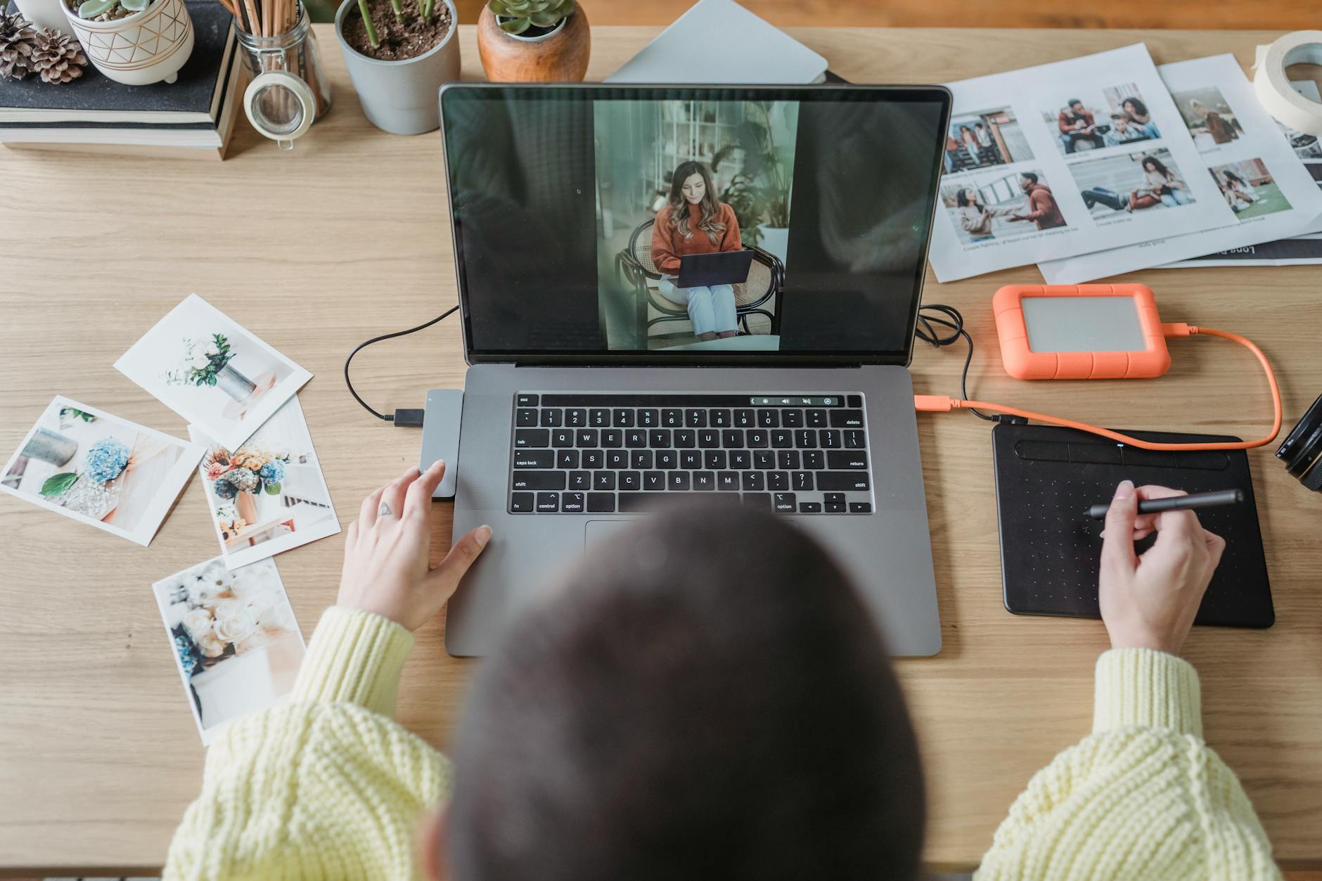 Designer reviewing accessibility checks in a Figma interface on a laptop