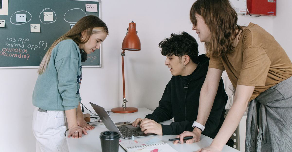 Product team reviewing app accessibility information before release