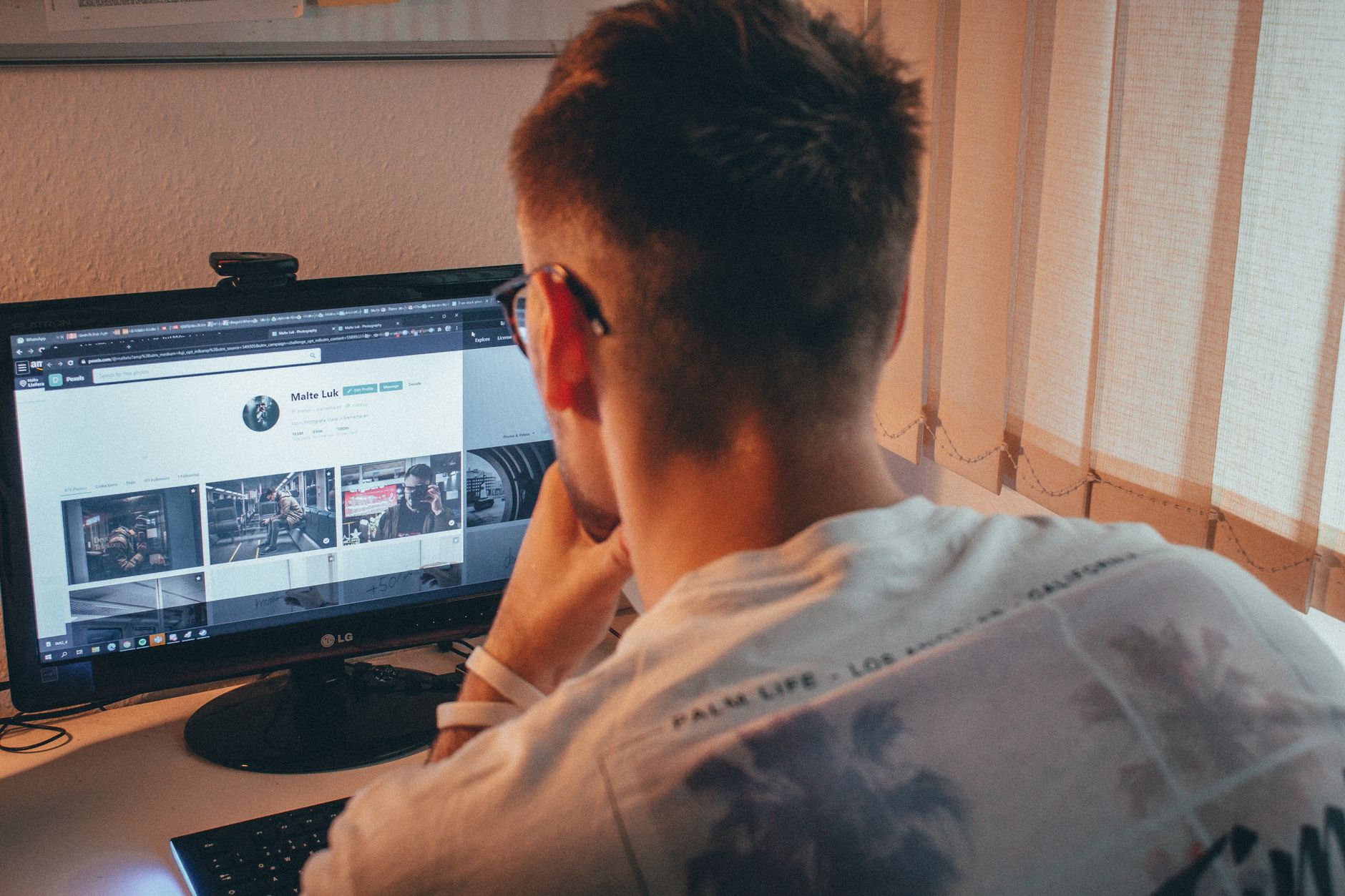Accessibility specialist reviewing a website audit report on a laptop