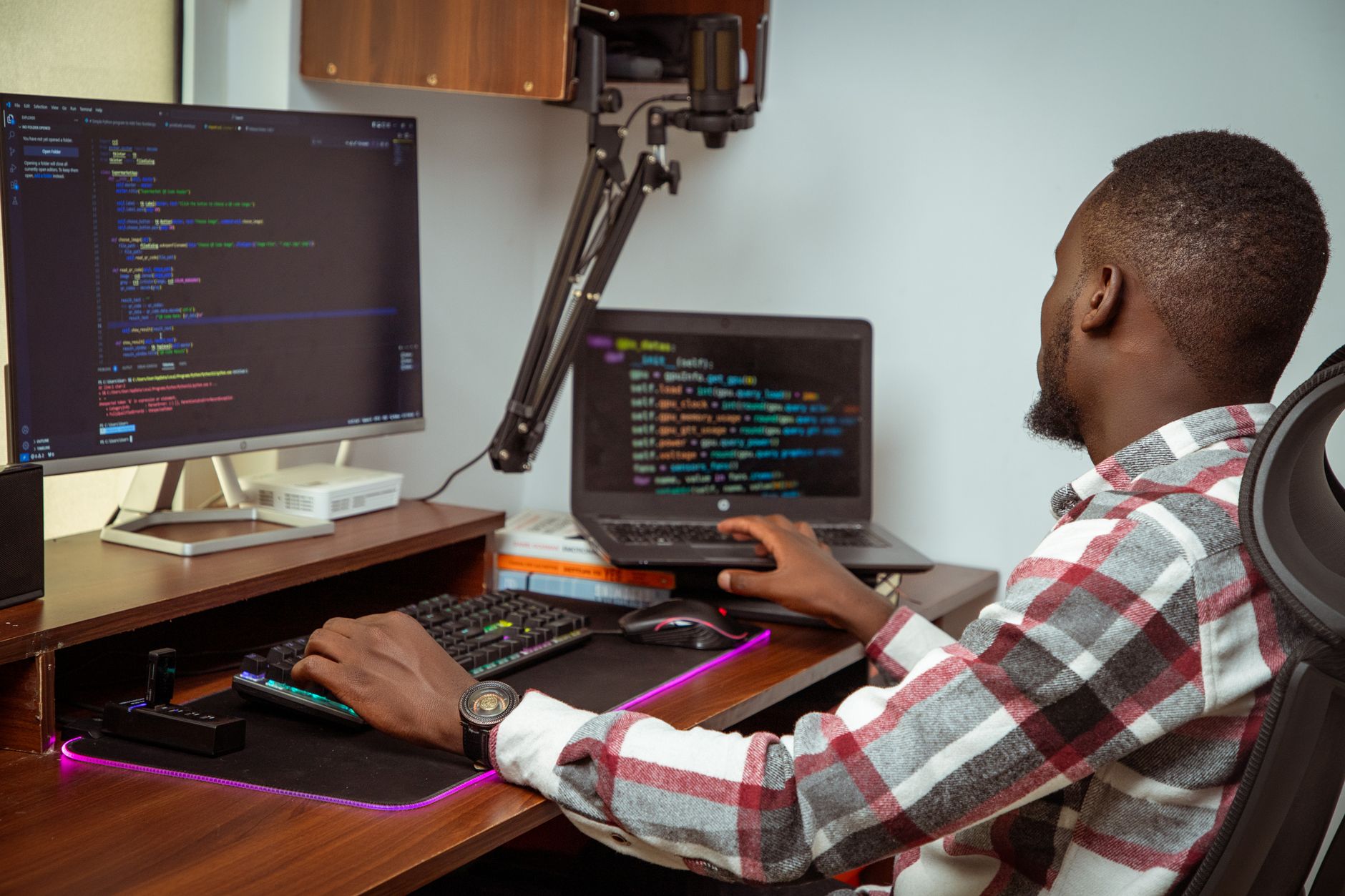 Person reviewing a website accessibility checklist on a laptop