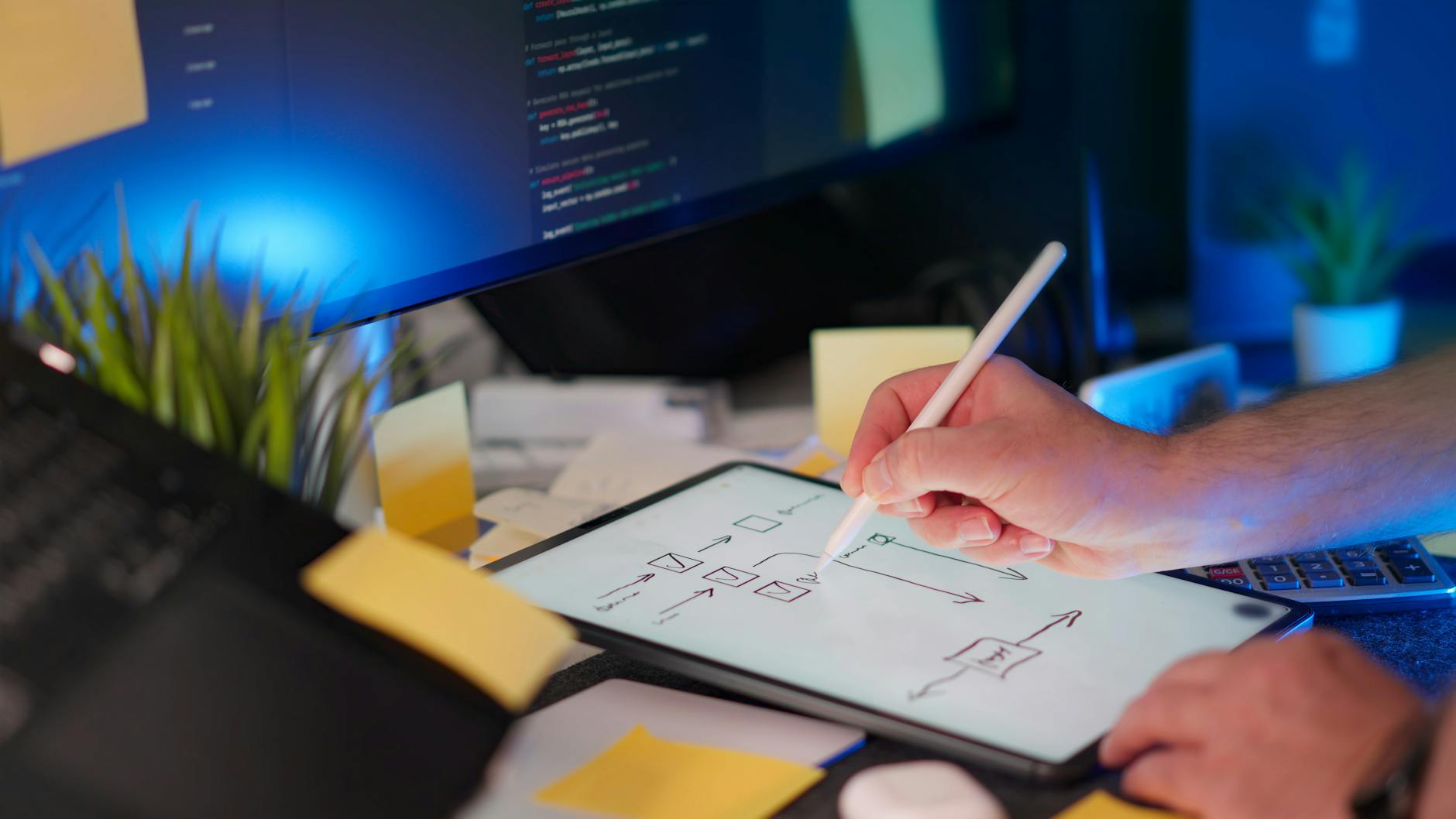 Person using a Chrome browser extension to run an accessibility scan on a webpage