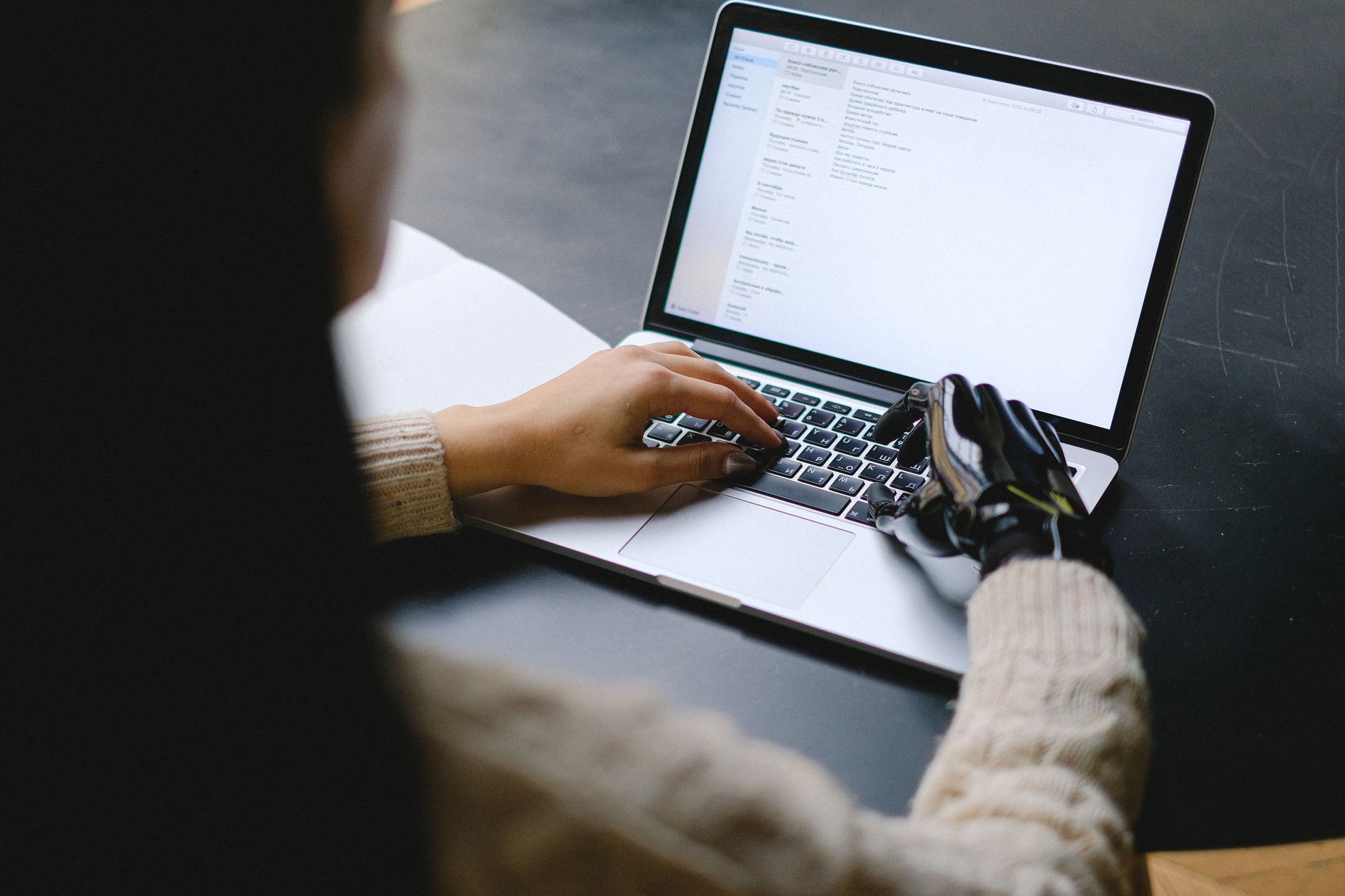 A public service website being checked for accessibility compliance on a laptop screen