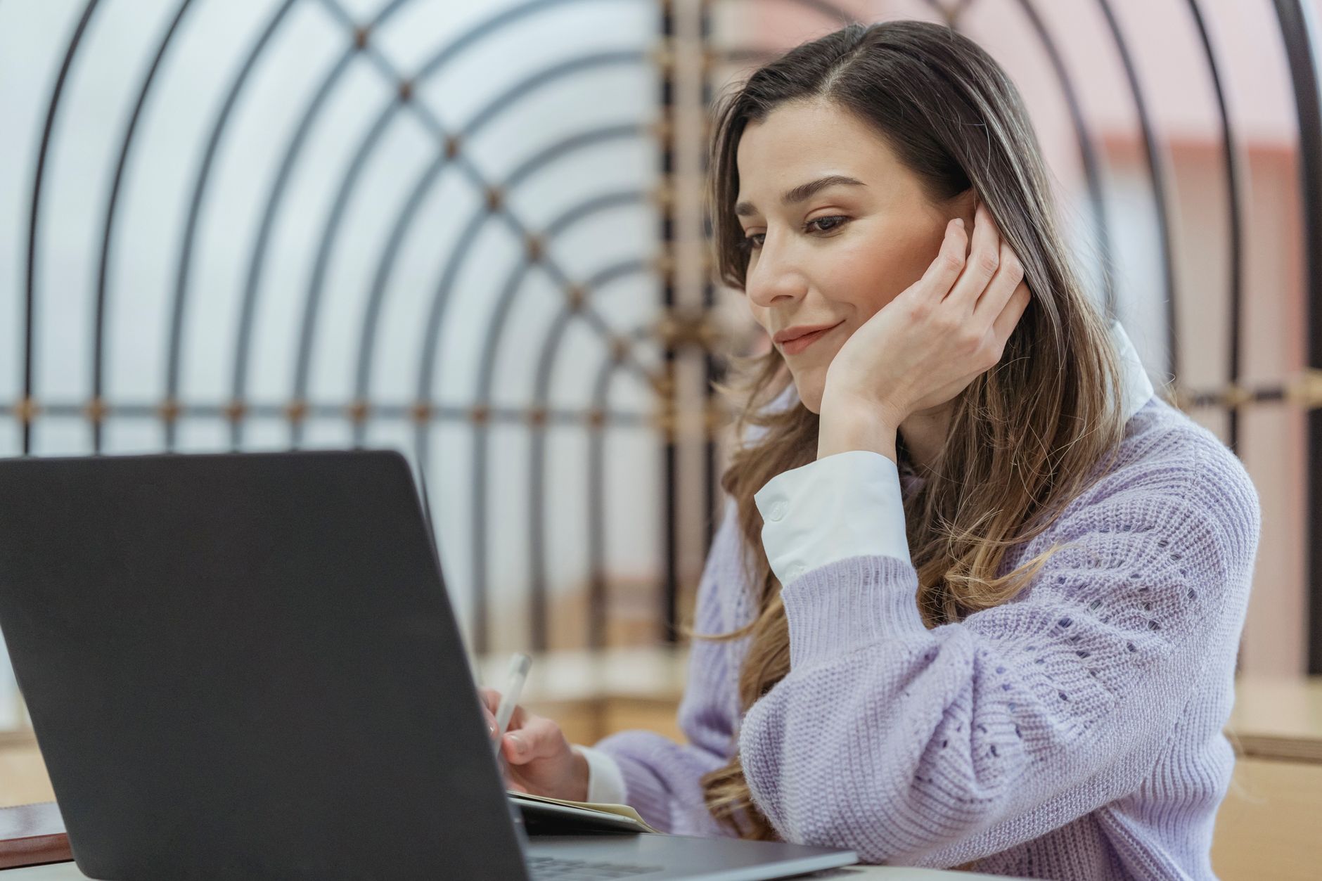 Person shopping online for groceries on a laptop with an accessibility settings panel open